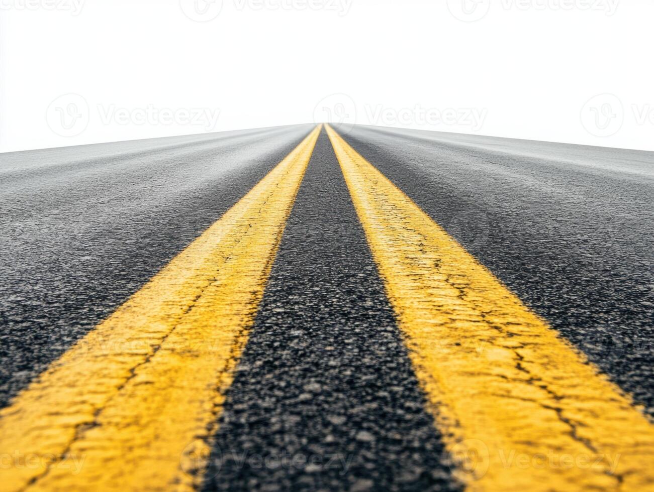 Long stretch of empty highway under a clear sky in daylight photo