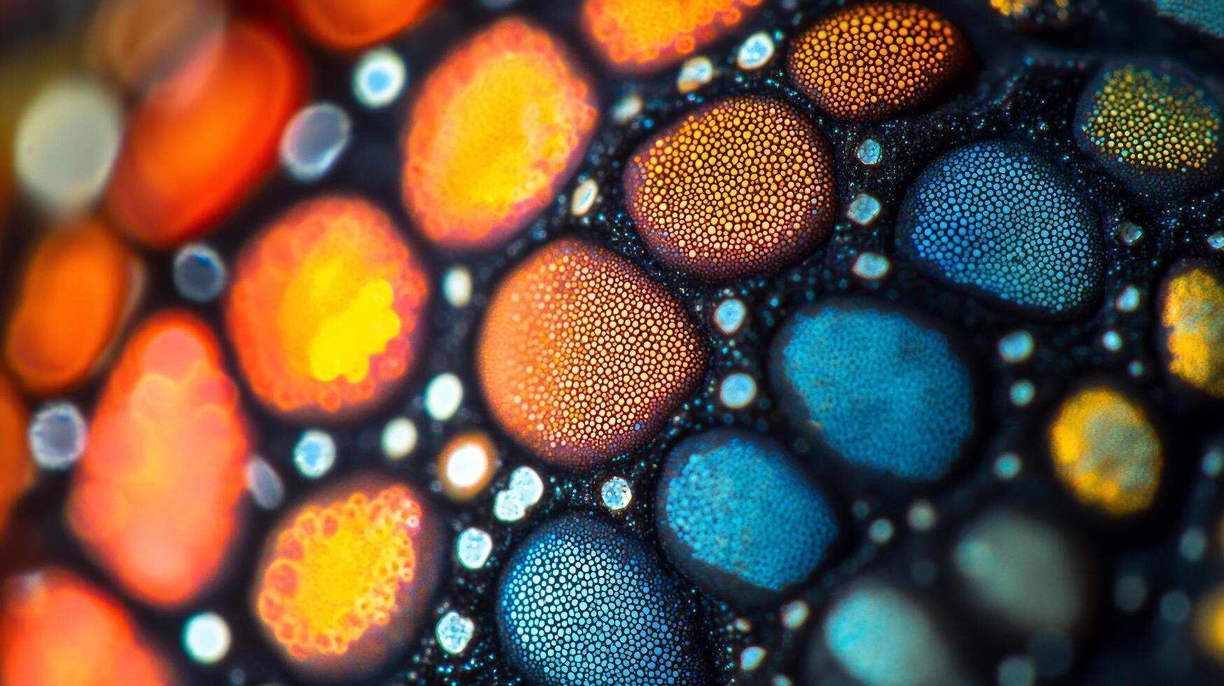 A close up of a colorful pattern on a surface photo