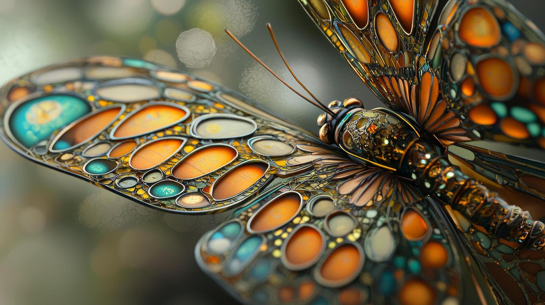 A close up of a butterfly with colorful wings photo
