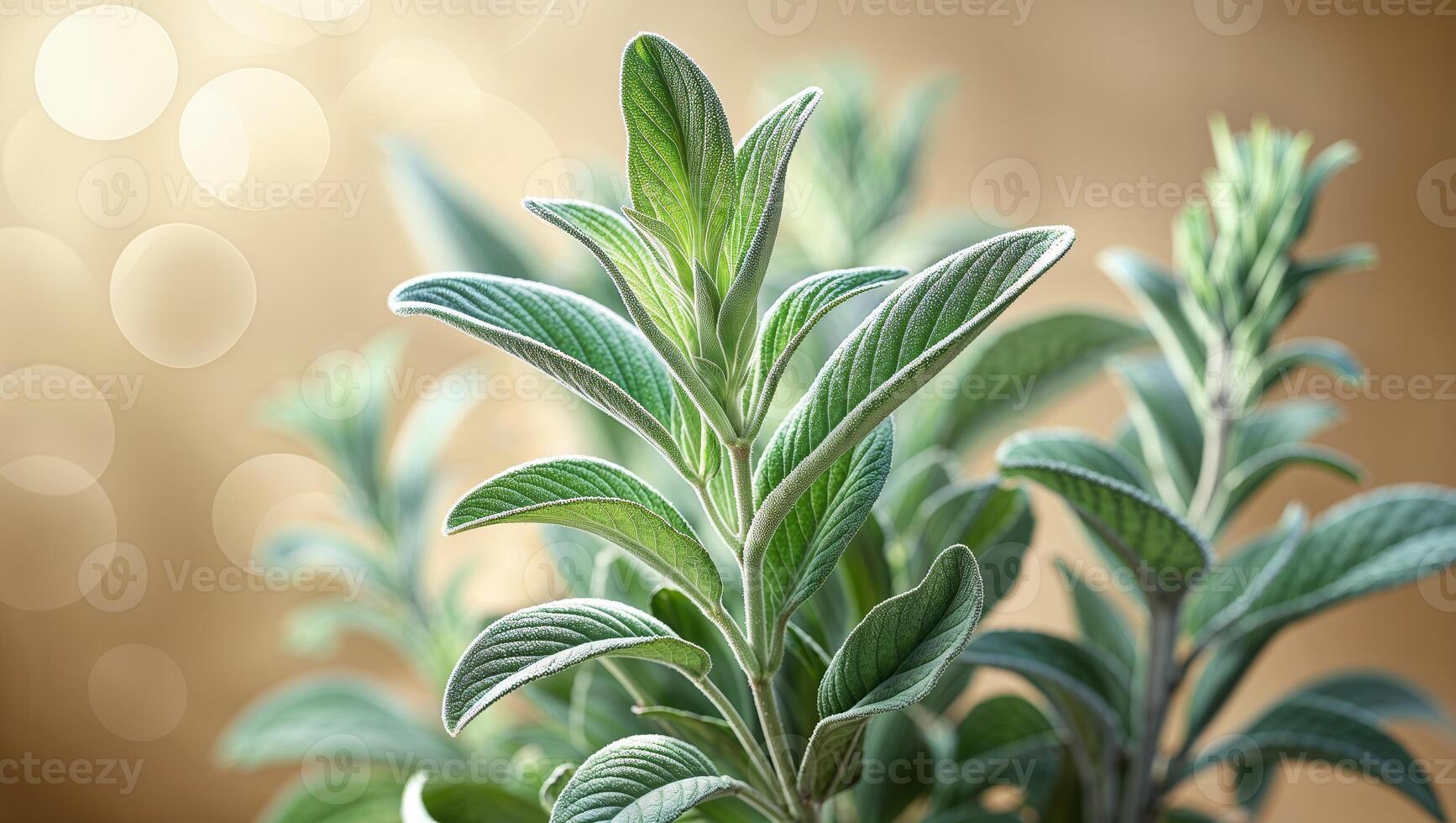 Bright green herb leaves flourish under soft lighting in a cozy indoor setting showcasing their rich texture photo