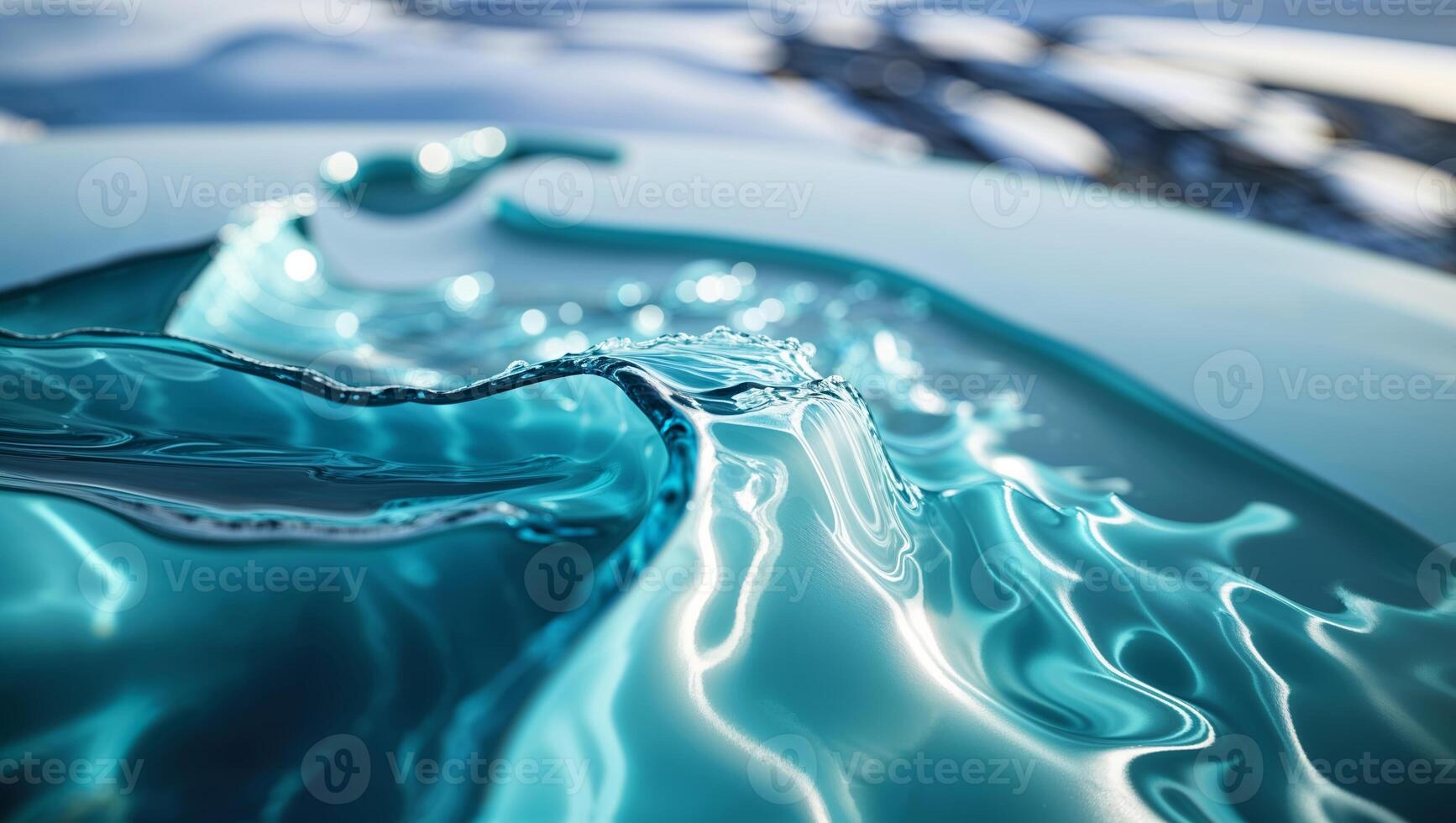 Captivating blue water ripples reflecting light in a serene outdoor environment during the daytime photo