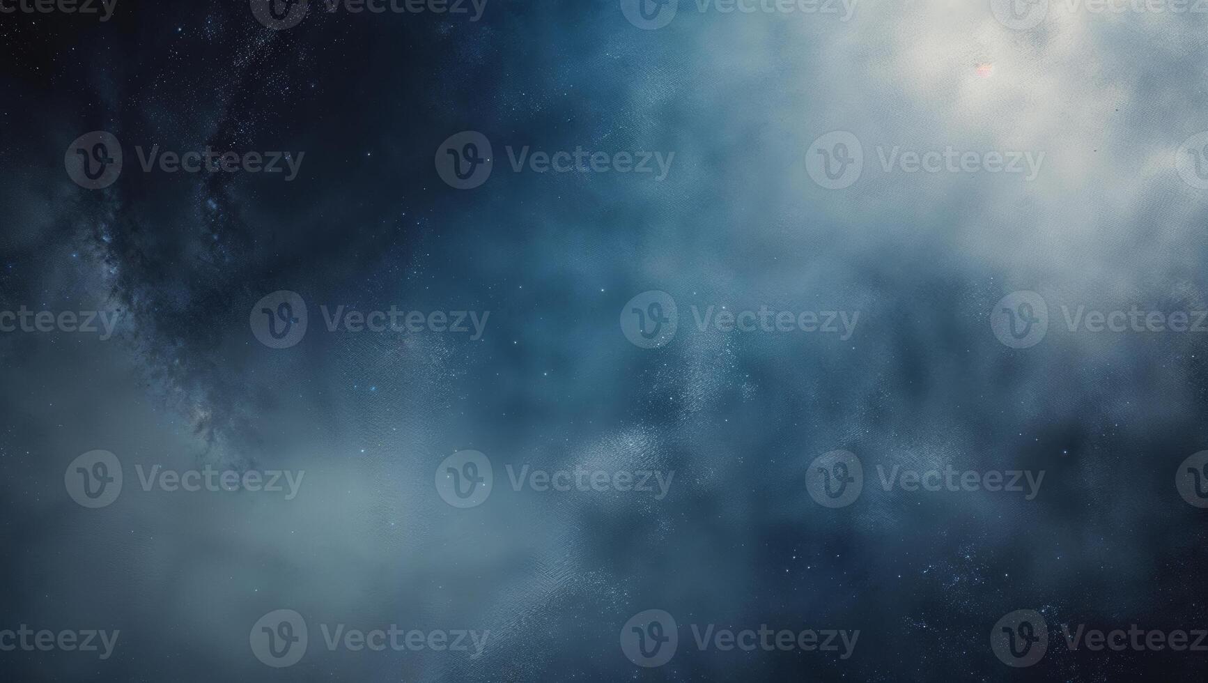 Atmospheric blue mist with swirling clouds in a dark space, creating a mystical and serene ambience photo