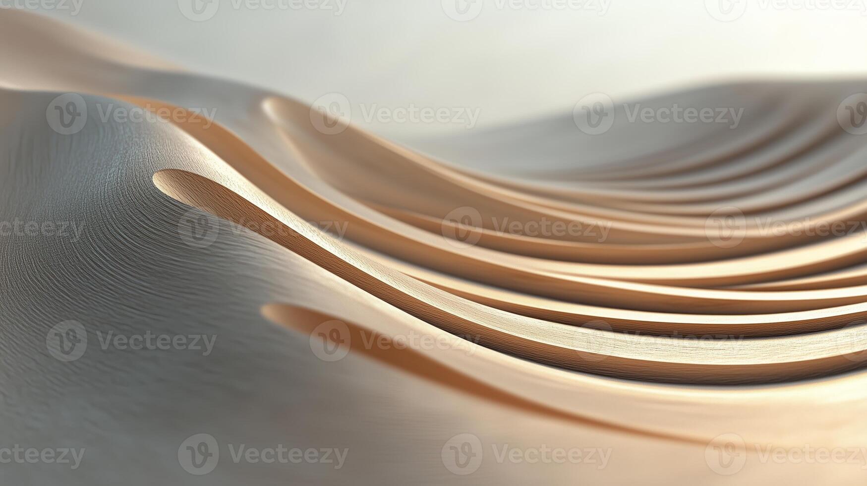 Wooden wave patterns create an elegant texture in soft light showcasing craftsmanship and design photo