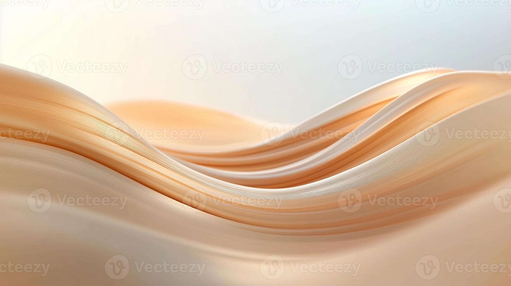 Textured waves of soft beige fabric flowing gracefully in a serene and tranquil setting photo