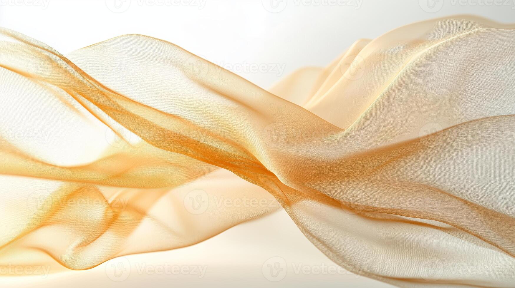 Gentle flow of silk fabric creating soft waves in natural light photo