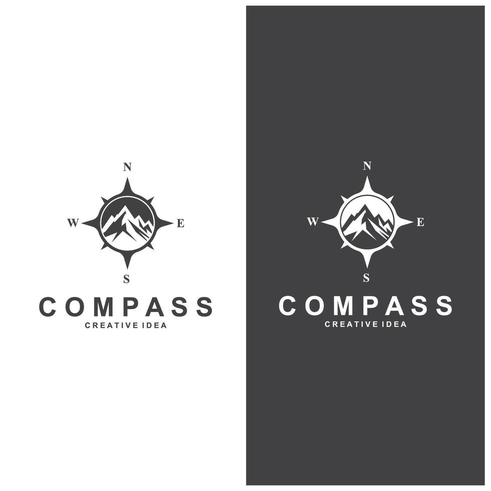 compass logo design template and simple design vector