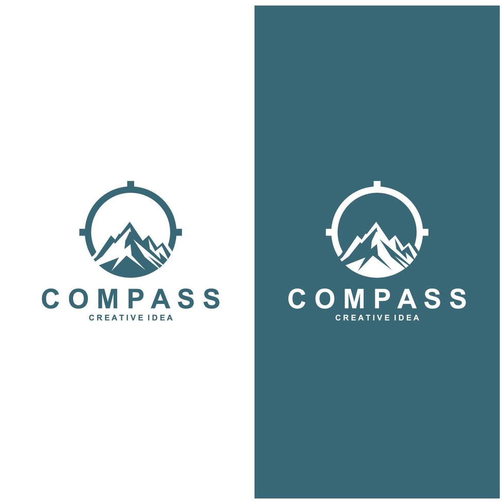 compass logo design template with simple design vector
