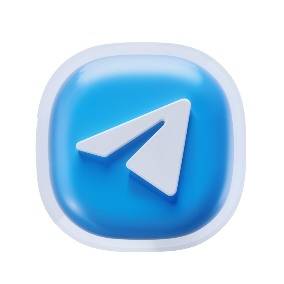 Messaging app icon with blue background and white paper airplane png