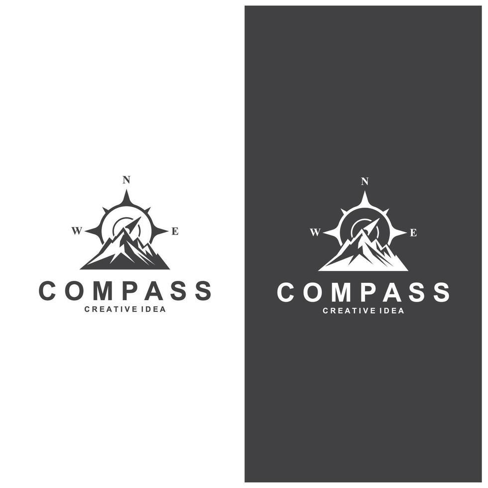 compass logo design template illustration vector