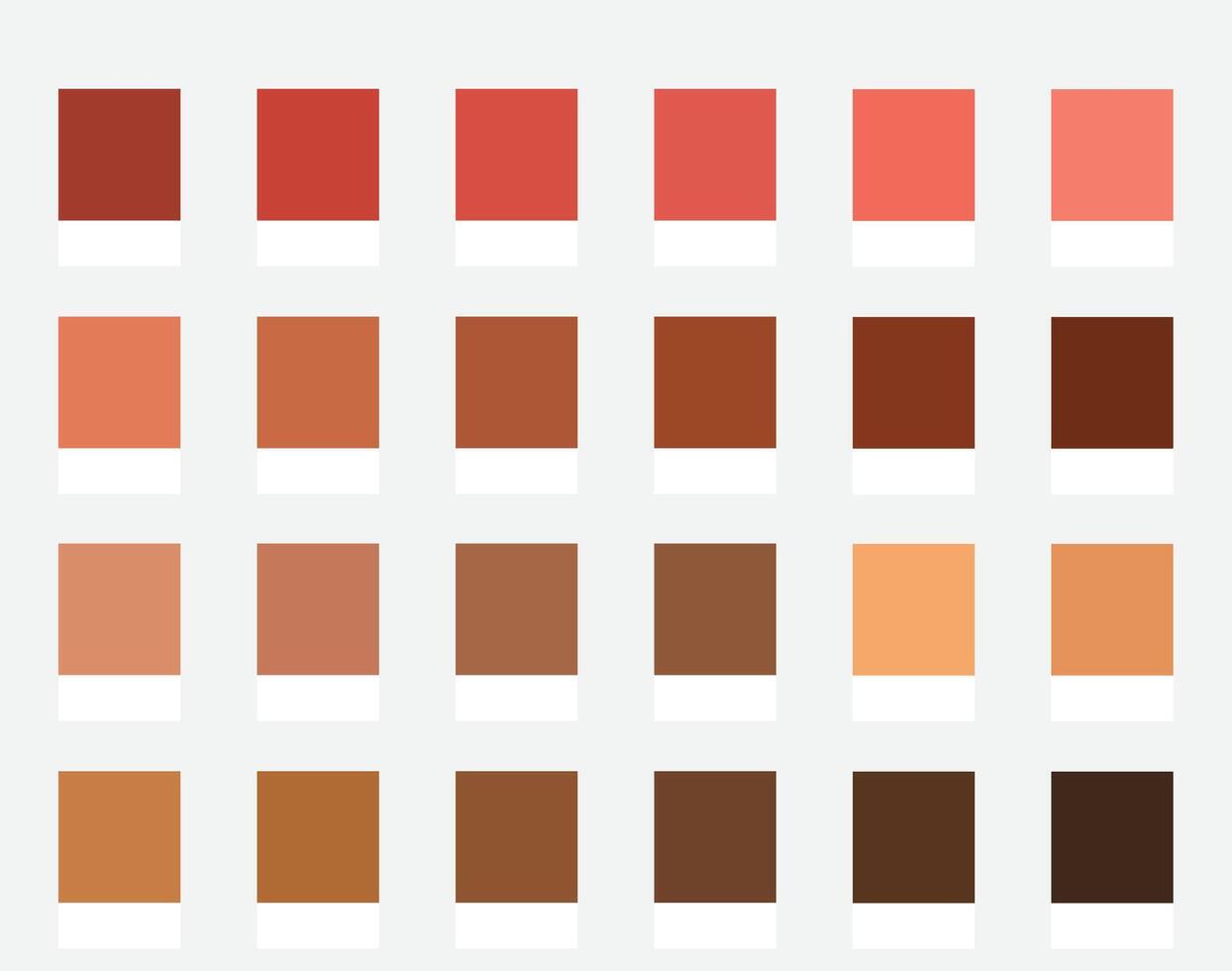 Color Palettes 24 Warm Shades of Winter - Maroon, Red, Brown Colors - Colour Scheme and Combinations vector