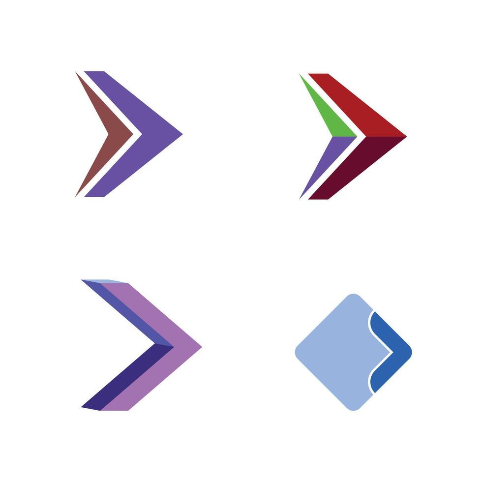 set arrow logo and icon design ideas vector