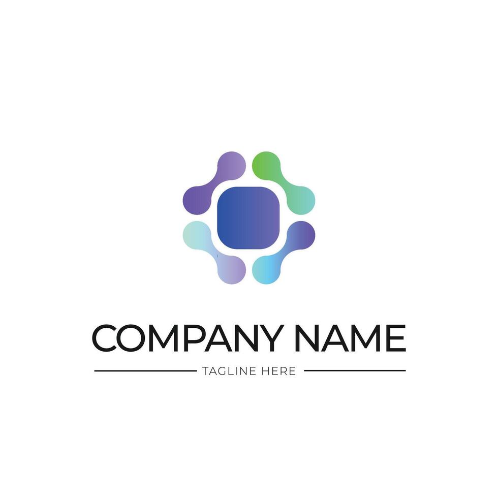 tech logo design ideas vector