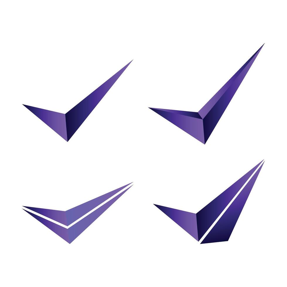 set checklist logo and icon vector