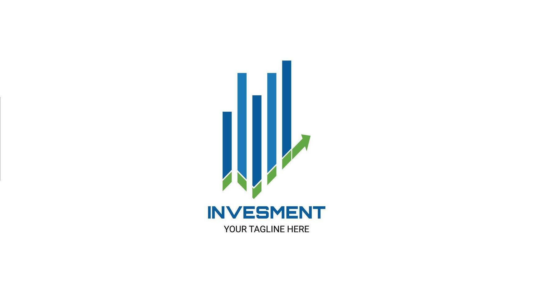 investment logo design ideas with arrow up vector
