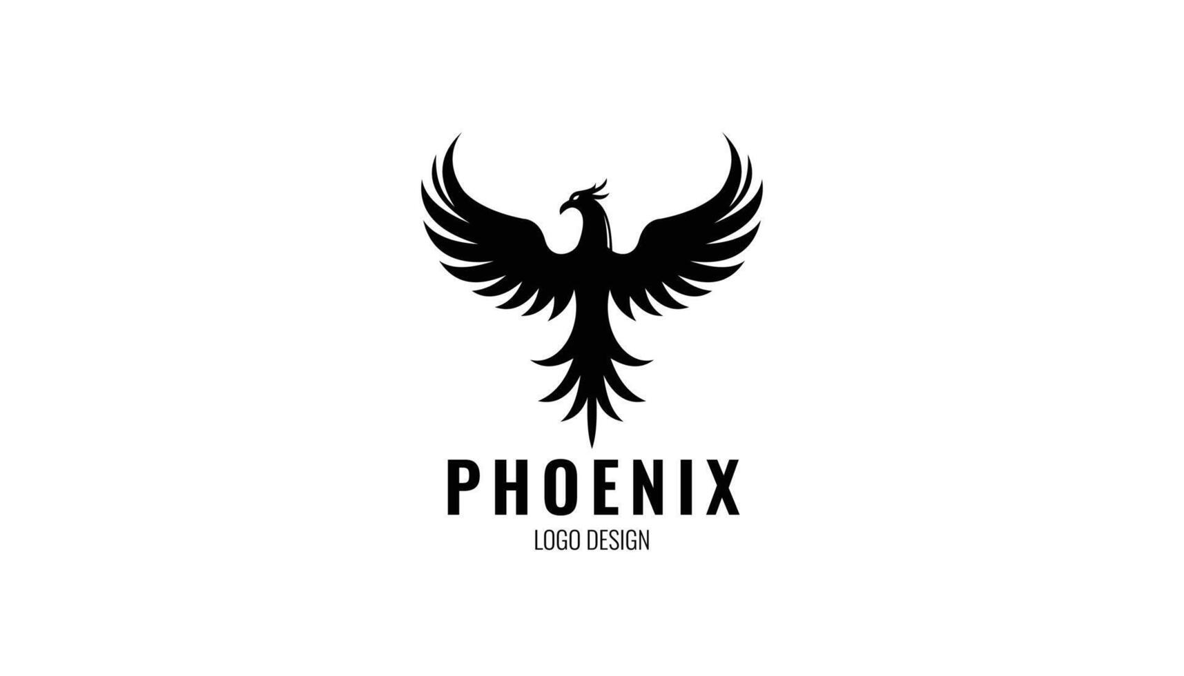 phoenix logo black and white vector