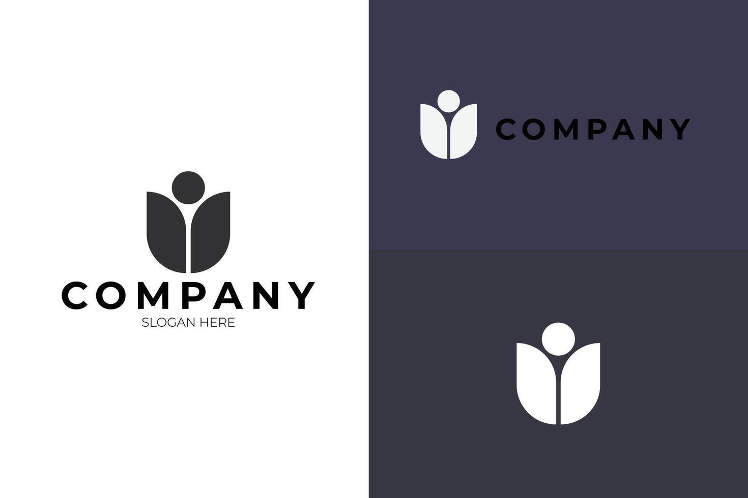 minimalist logo design ideas with letter u vector