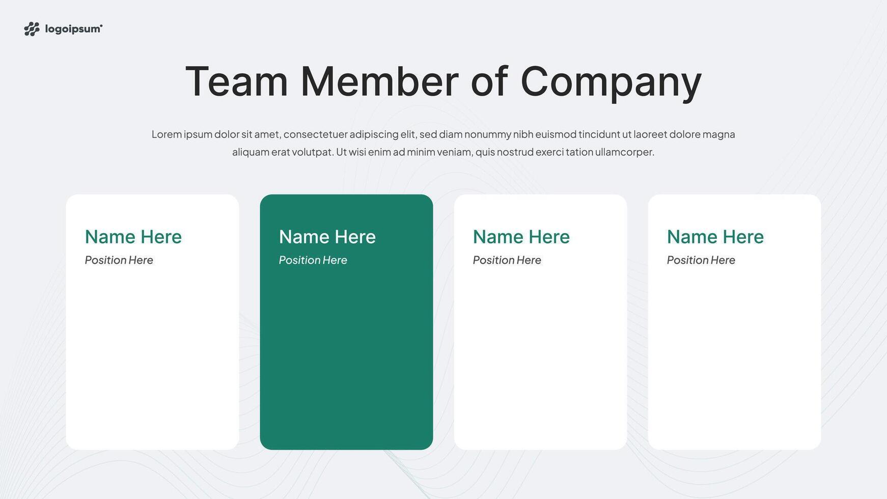 Professional Team Member Slide Template vector