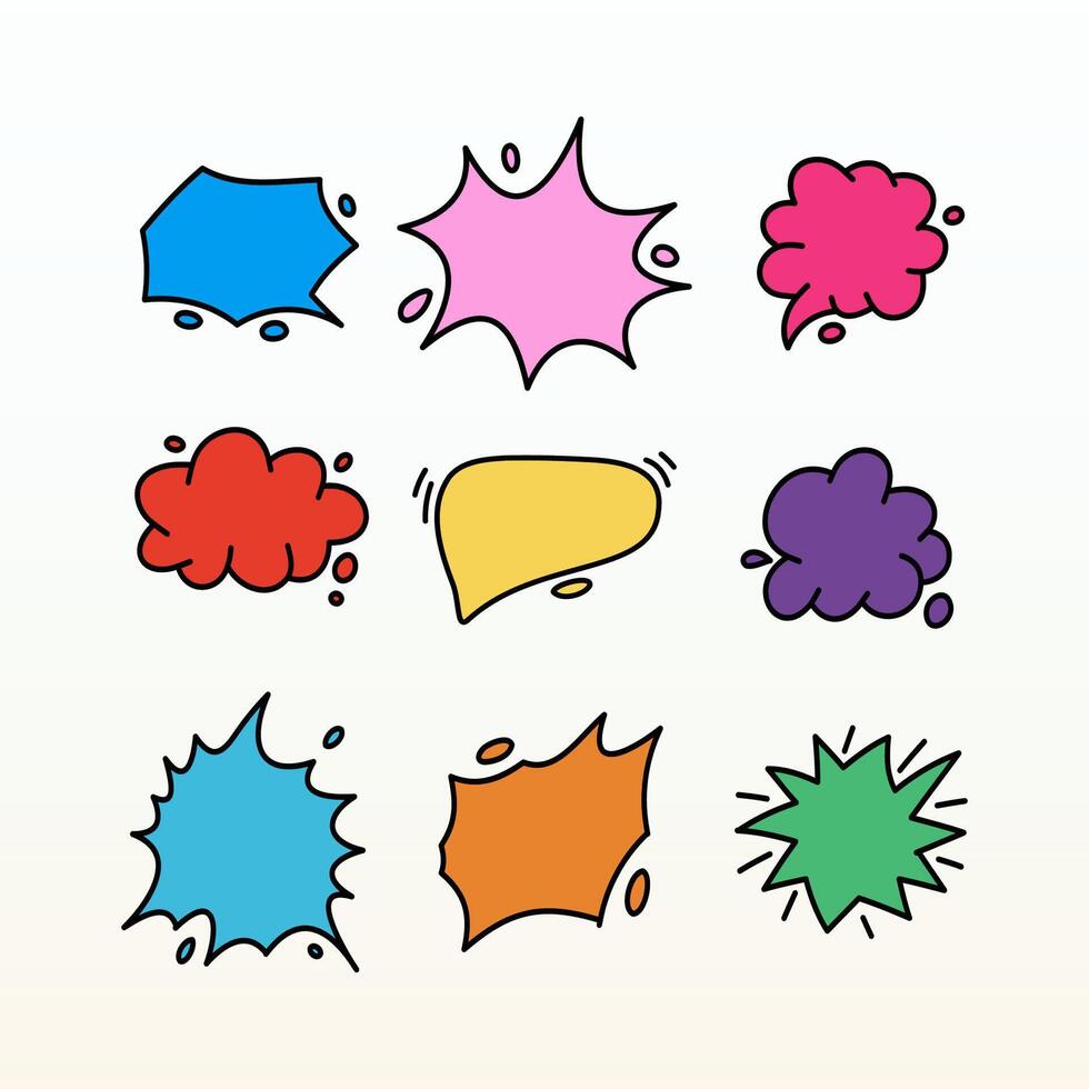 comic and explosion bubbles vector