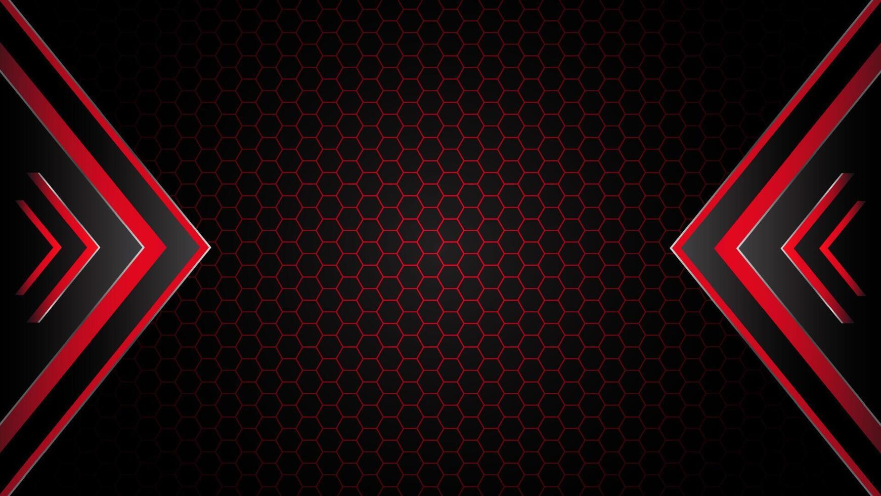 Red Background Technology Banner Template vector