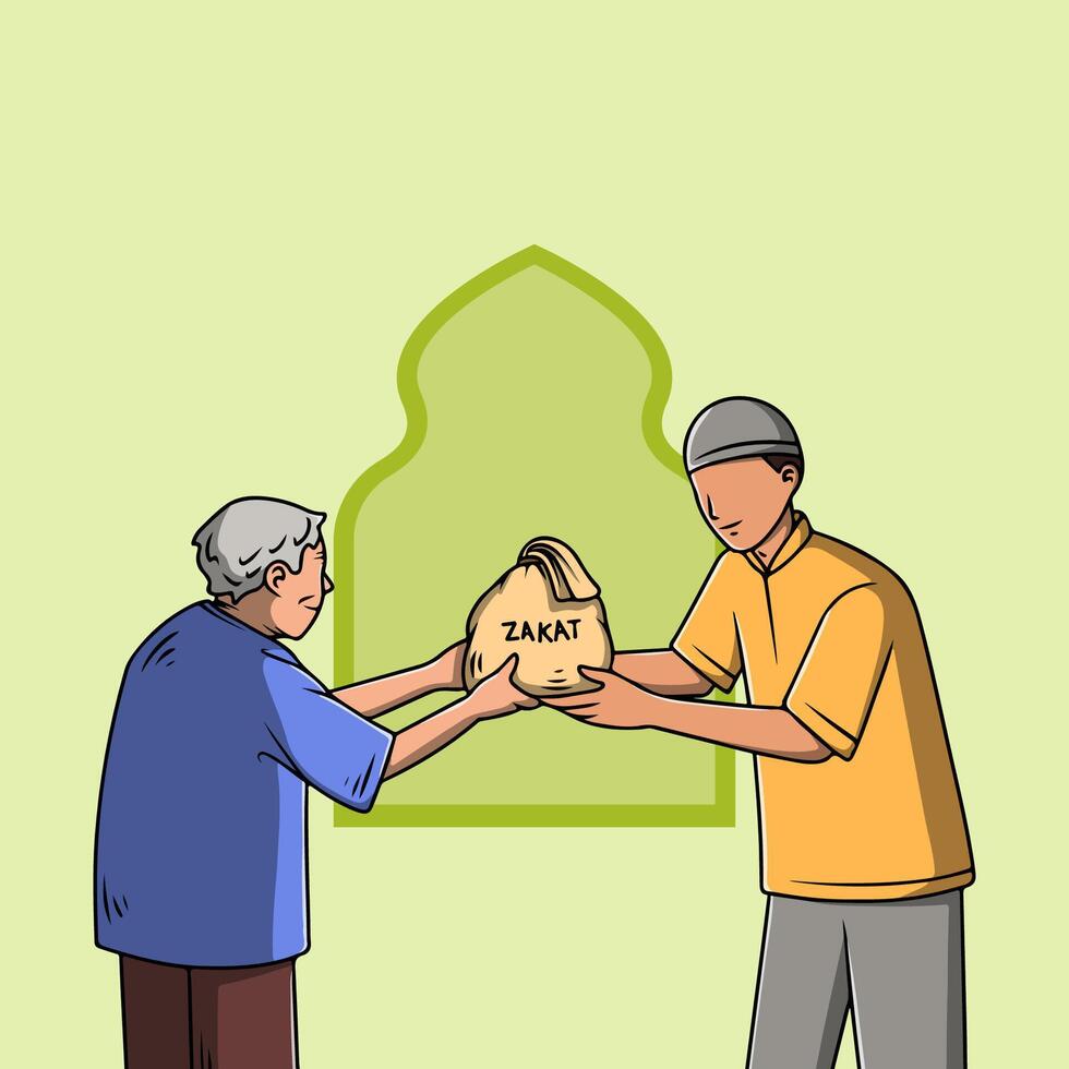 Zakat A Muslim's Charitable Giving vector