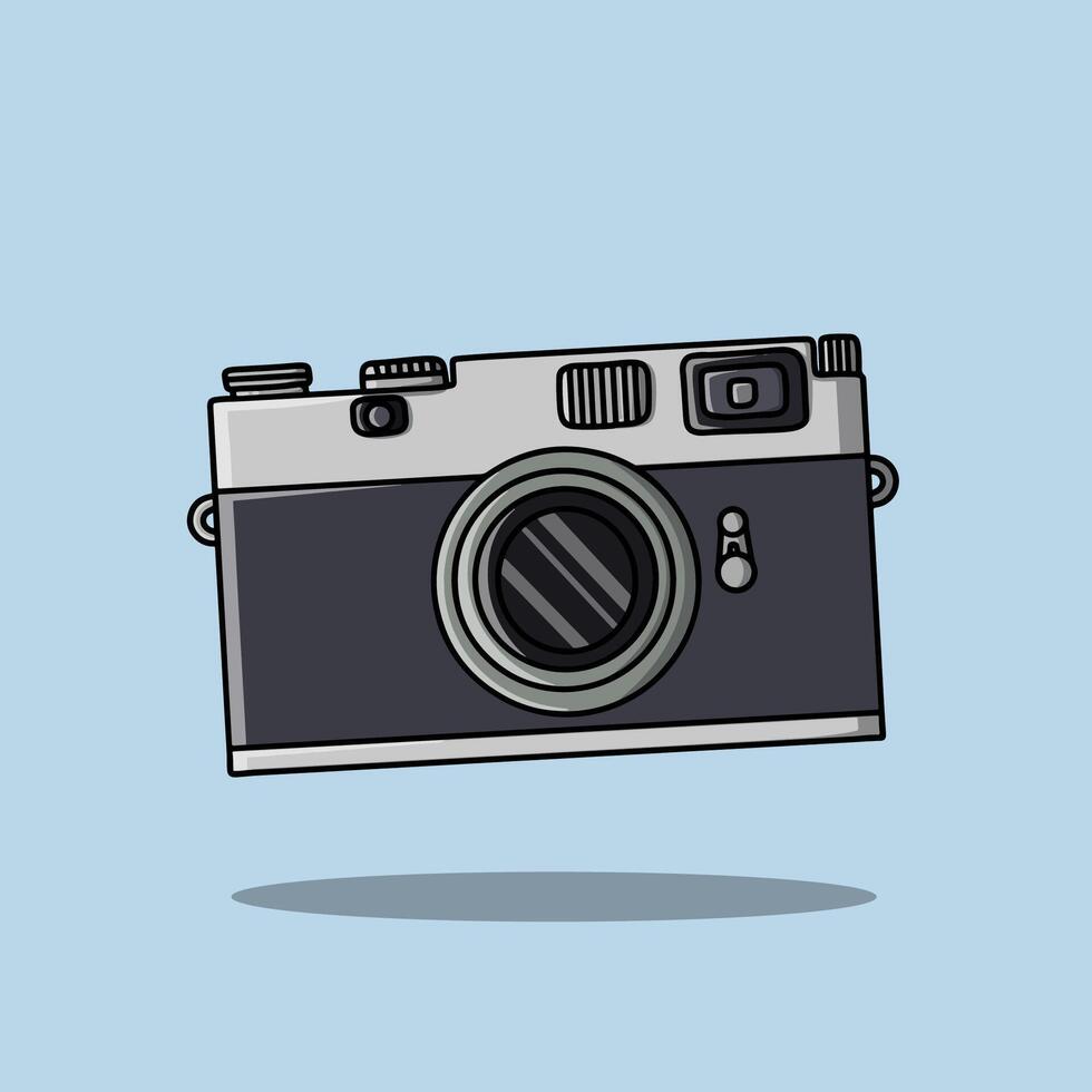 Black Vintage and Classic Camera Illustration vector