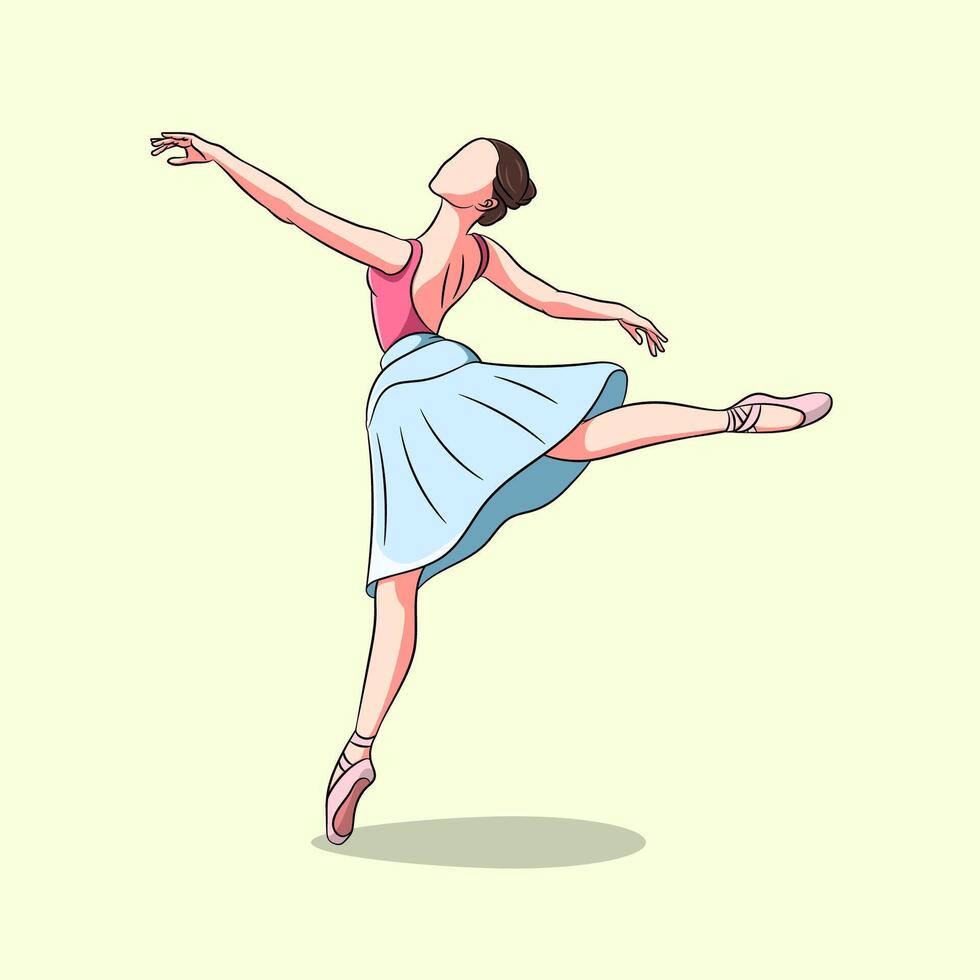 Elegant Ballet Dancer in Motion vector