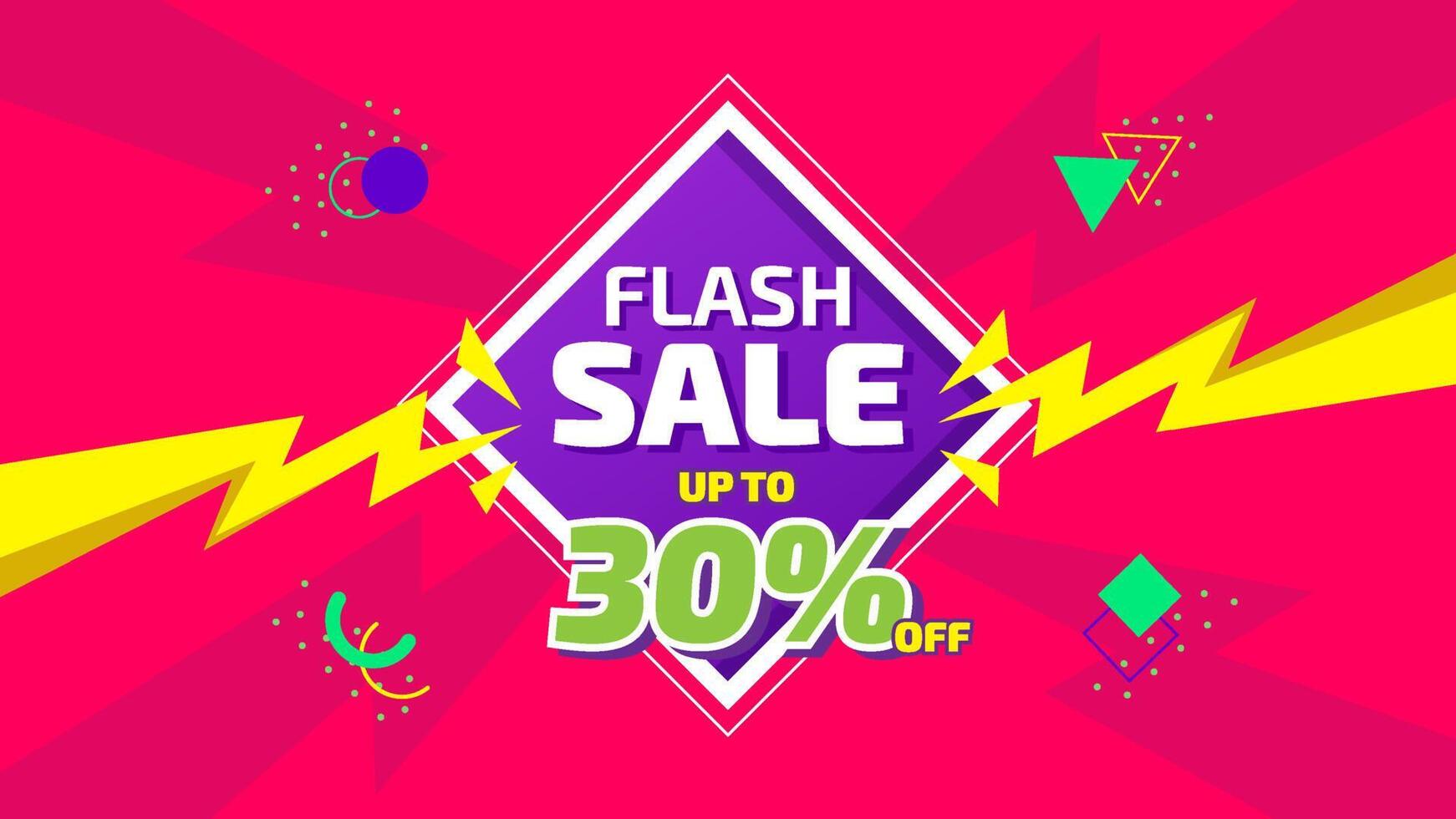 yellow and red flash sale banner. Flash sale discount square banner template promotion vector
