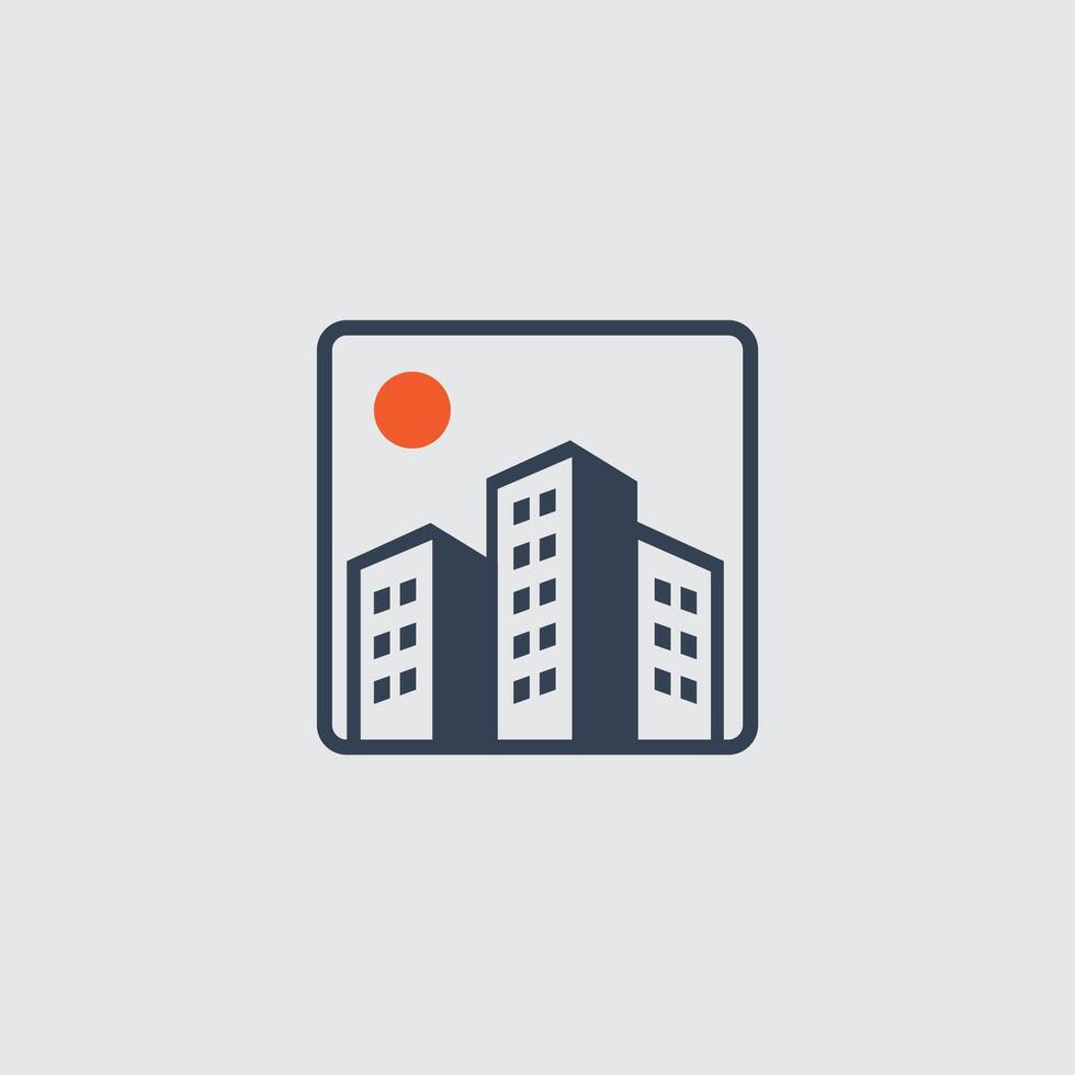 modern property building real estate logo design vector