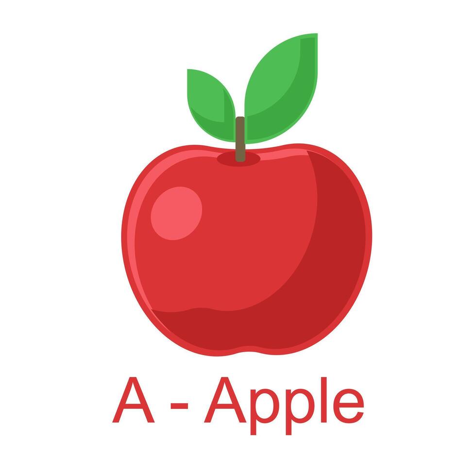 Flat illustration alphabet B for banana, learning for kids vector
