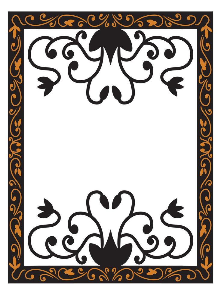 Whimsical Hand-Drawn Wedding Frame for Unique Invitations vector