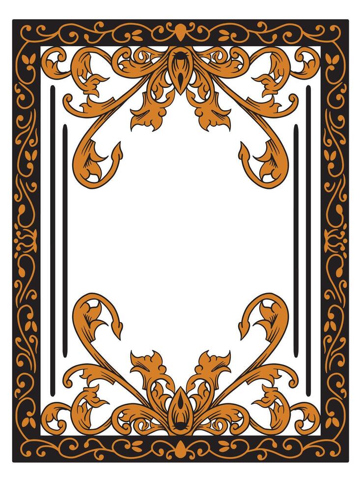 Royal Calligraphy Wedding Frame with Swirl Elements vector