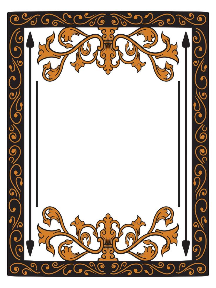 Decorative Swirl Frame for Anniversary Invitations vector