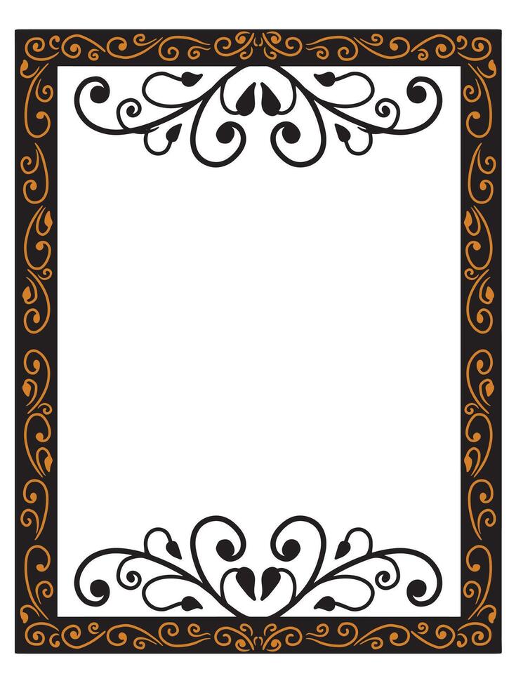 Traditional Wedding Frame with Elegant Accents vector