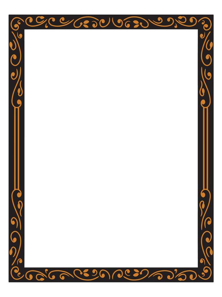 Boutique Wedding Frame with Elegant Flourish Patterns vector
