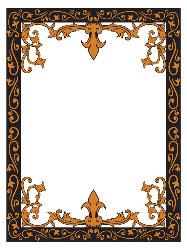 Lavish Wedding Invitation Frame with Classic Elegance vector