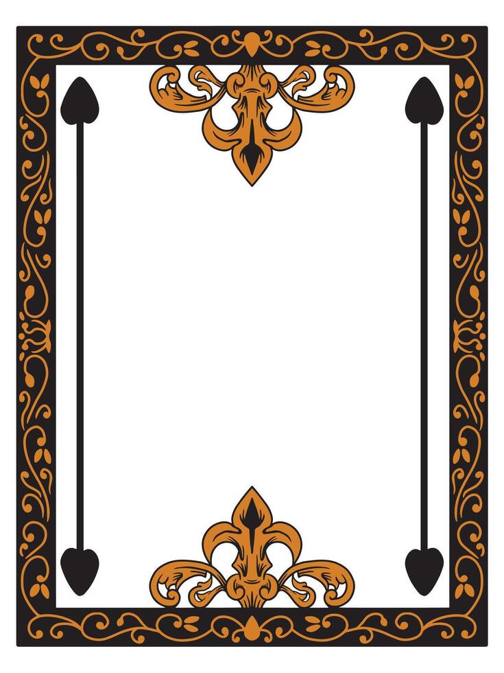 Chic Ornamental Frame for High-End Wedding Invitations vector