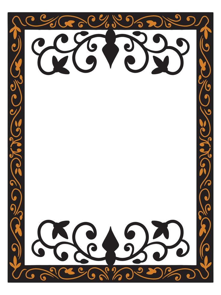 Classic Botanical Wedding Frame for Elegant Stationery vector