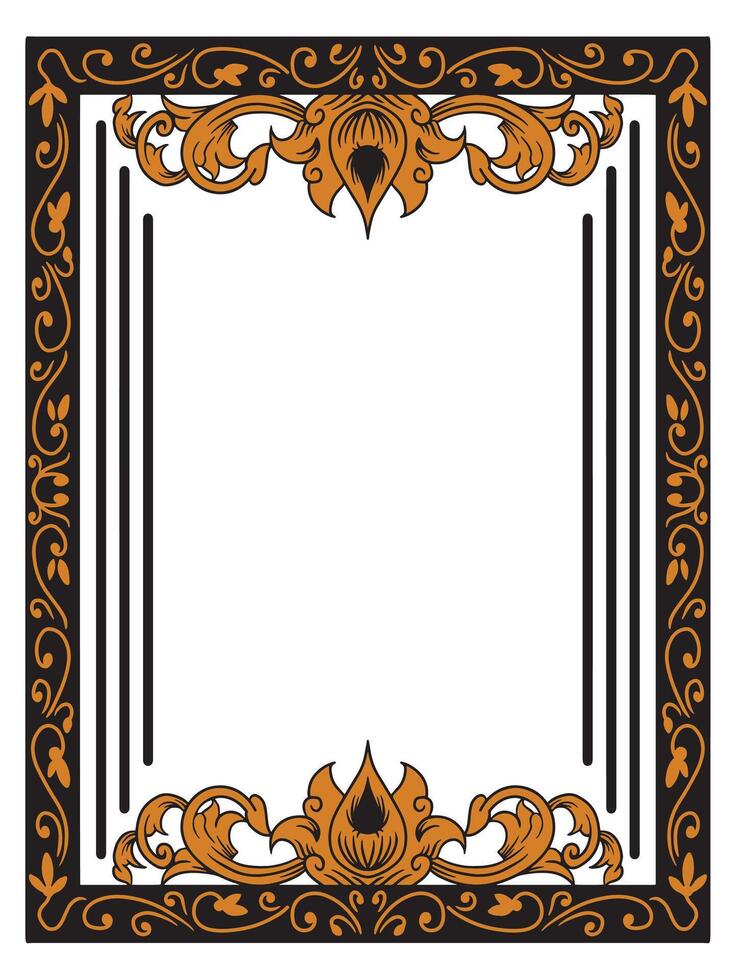 Bohemian Ornamental Frame for Rustic Weddings vector