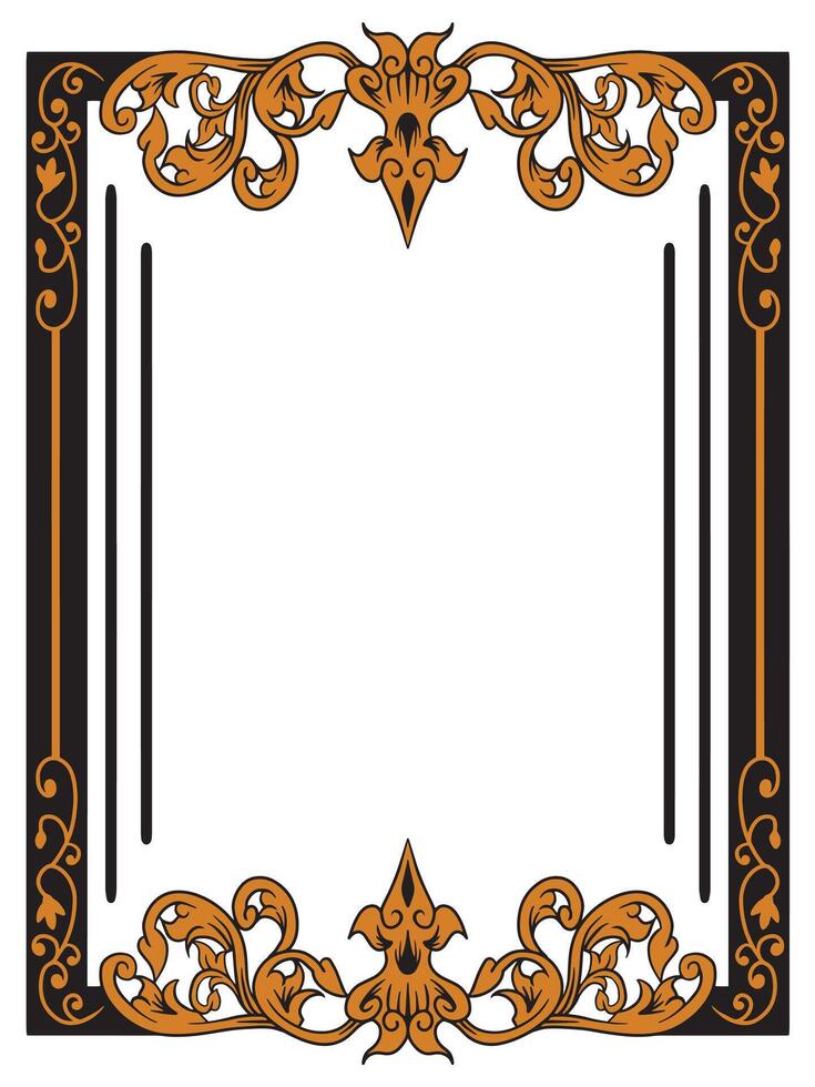 Romantic Wedding Frame for Elegant Table Number Cards vector