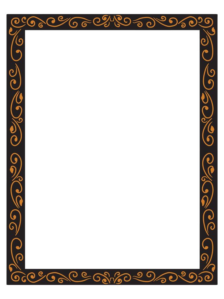 Romantic Ornamental Frame for Wedding Menus vector