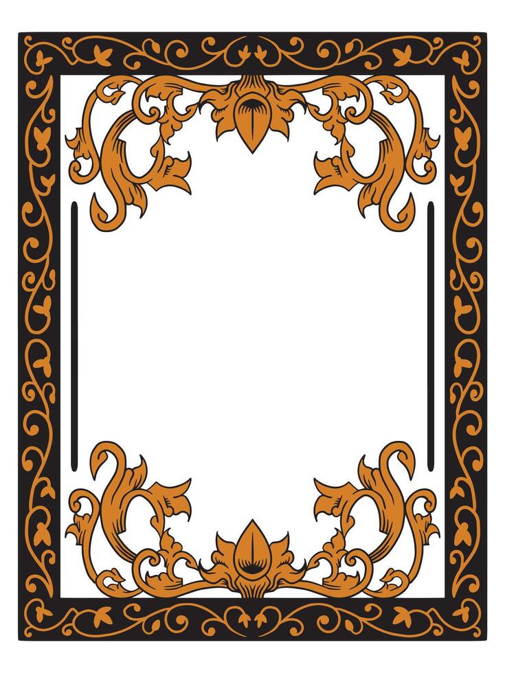 Exquisite Wedding Ceremony Frame with Royal Touch vector