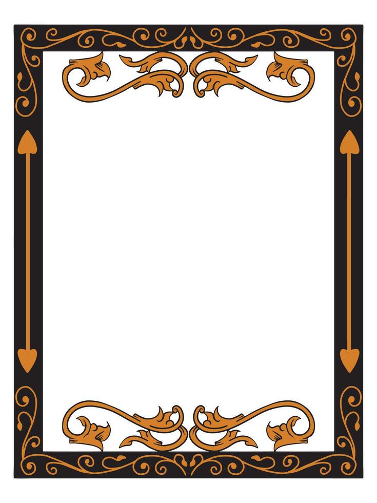 Chic Ornamental Frame for Wedding Announcement Cards vector