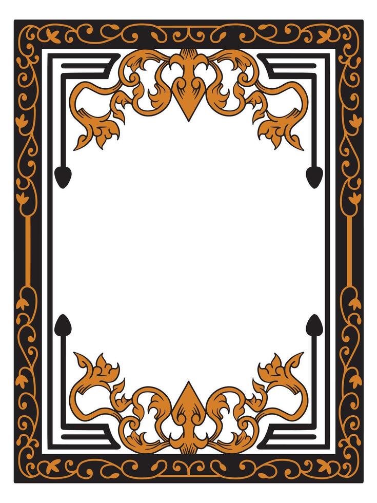 Old-Fashioned Scroll Frame for Wedding Invitations vector