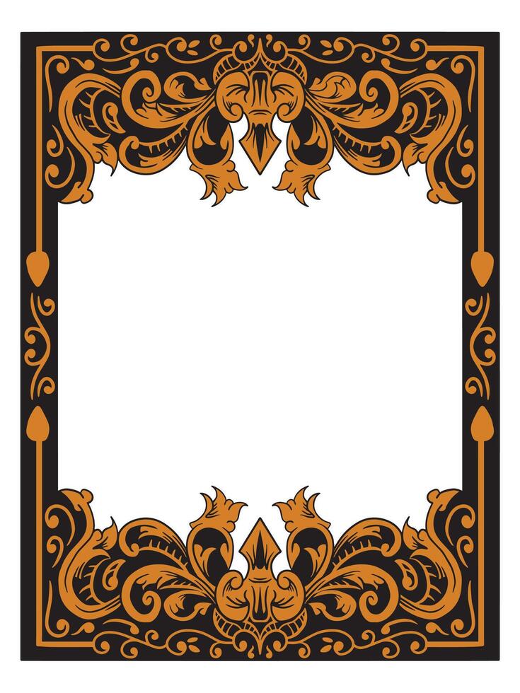 Royal Ornamental Frame for Elegant Wedding Programs vector