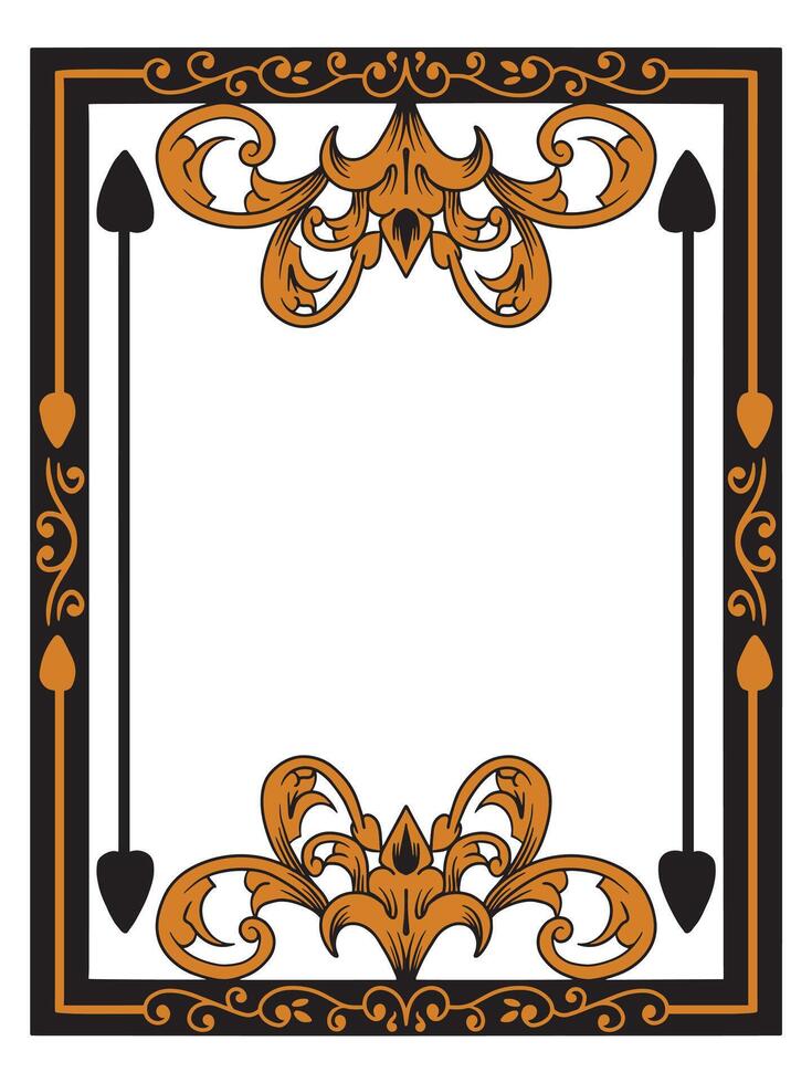 Calligraphic Flourish Wedding Frame for Sophisticated Invitations vector