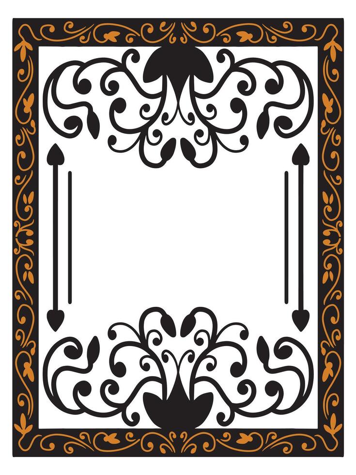 Regal Ornamental Frame for Grand Wedding Invitations vector