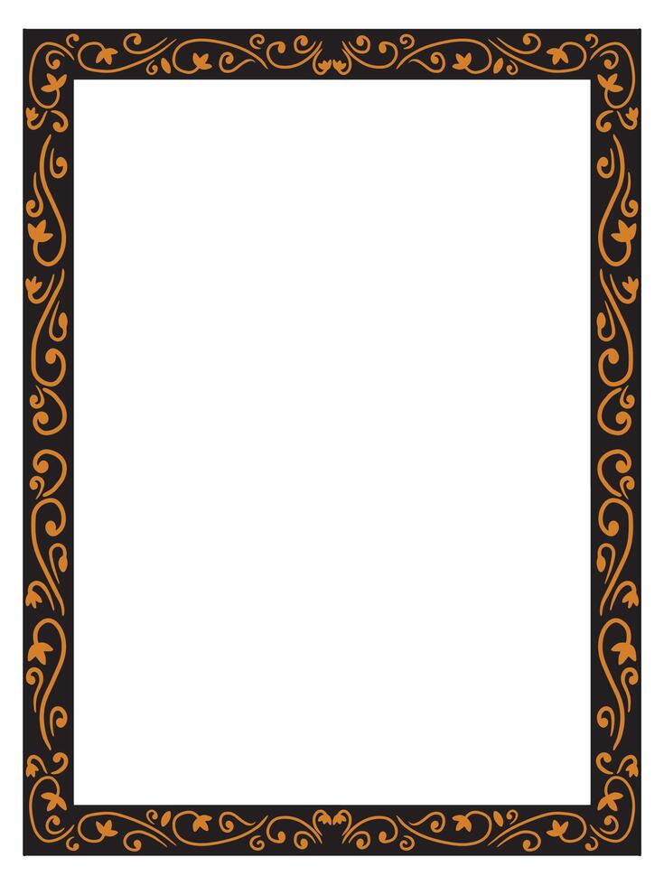 Hand-Illustrated Wedding Frame with Delicate Patterns vector