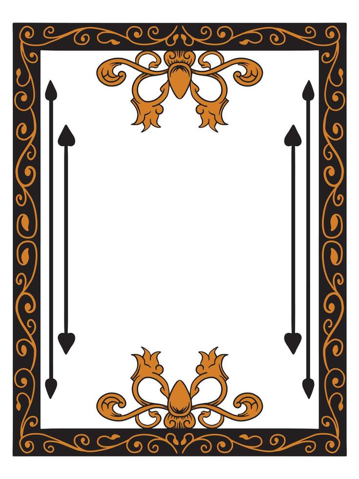 Ornate Frame for Engagement Party Invitations vector