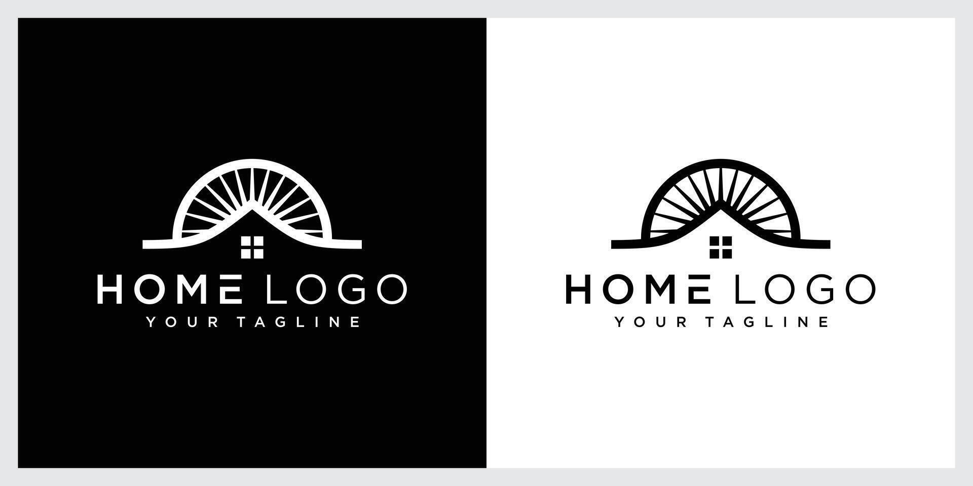 Home logo template for real estate company. Illustration of roof. Design element , vector