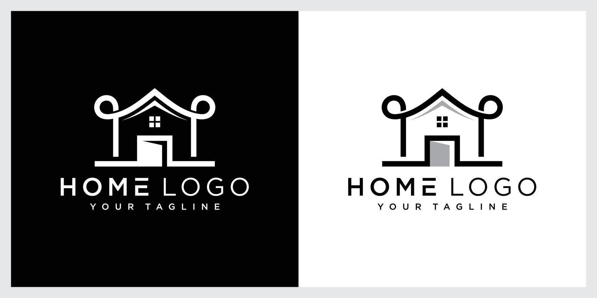 Home logo template for real estate company. Illustration of roof . vector